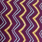 Purple With Multicolor Chevron Print Cotton Fabric - TradeUNO