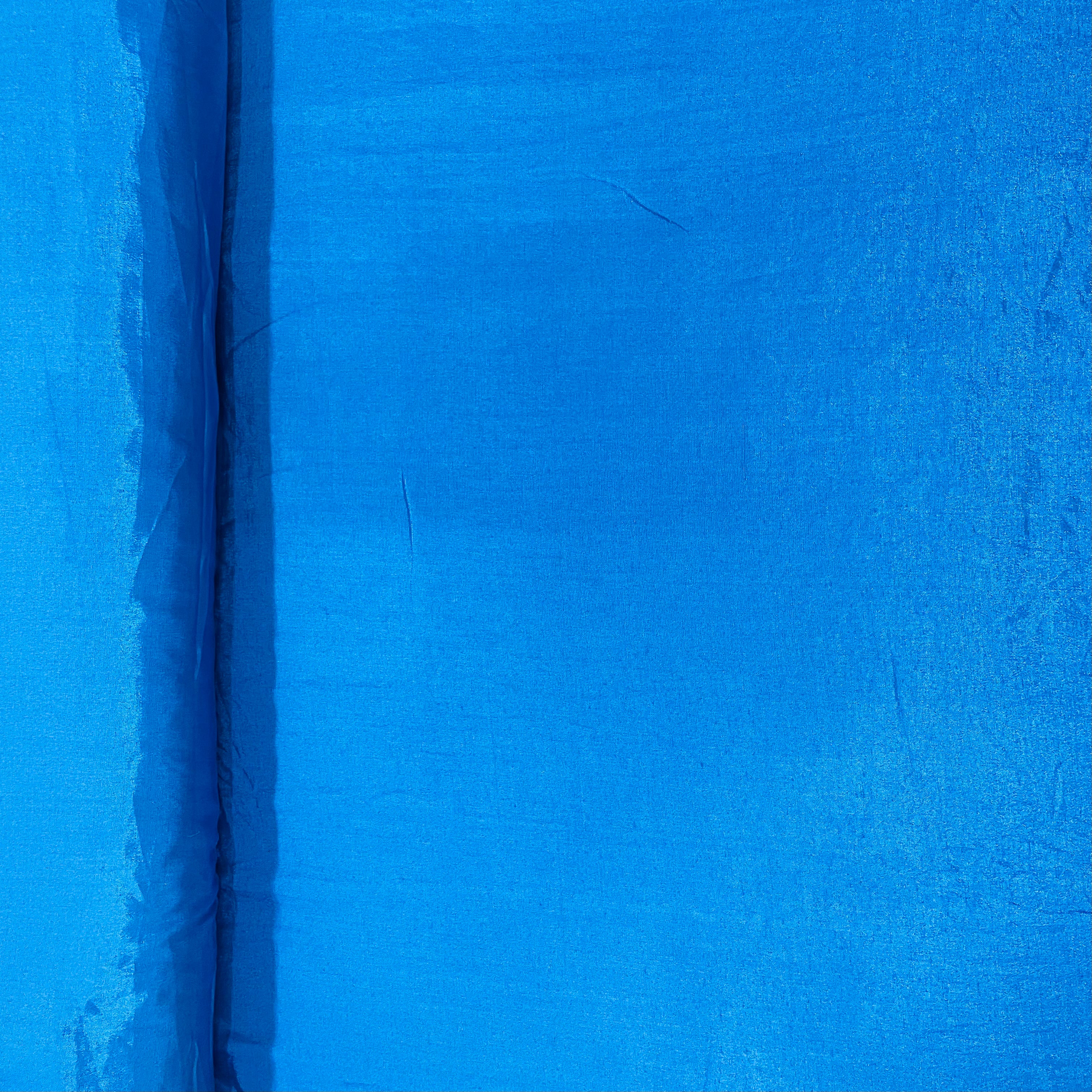 Azure Blue Solid Santoon Fabric - TradeUNO