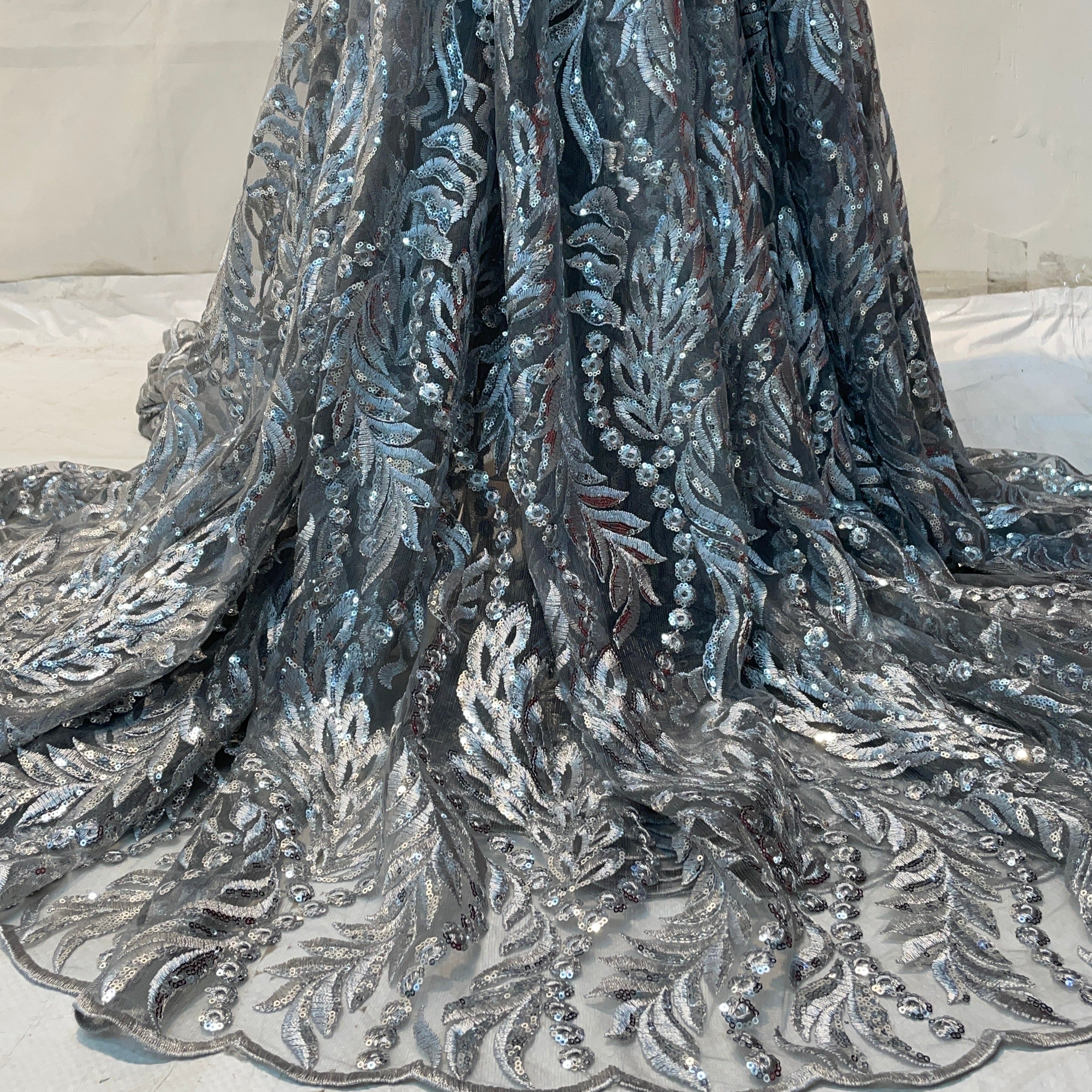 Grey Net FabricSequence Fabric - TradeUNO