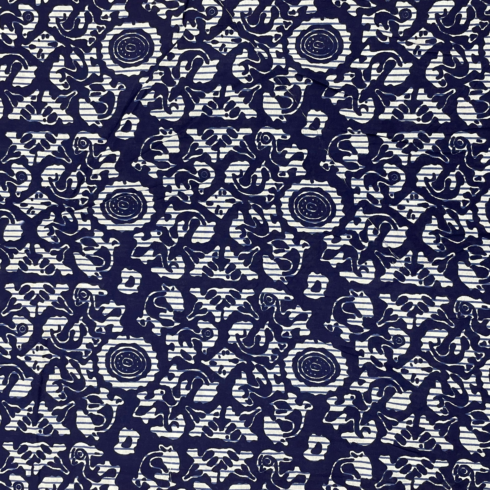 Indigo Traditional Print Cotton Fabric - TradeUNO