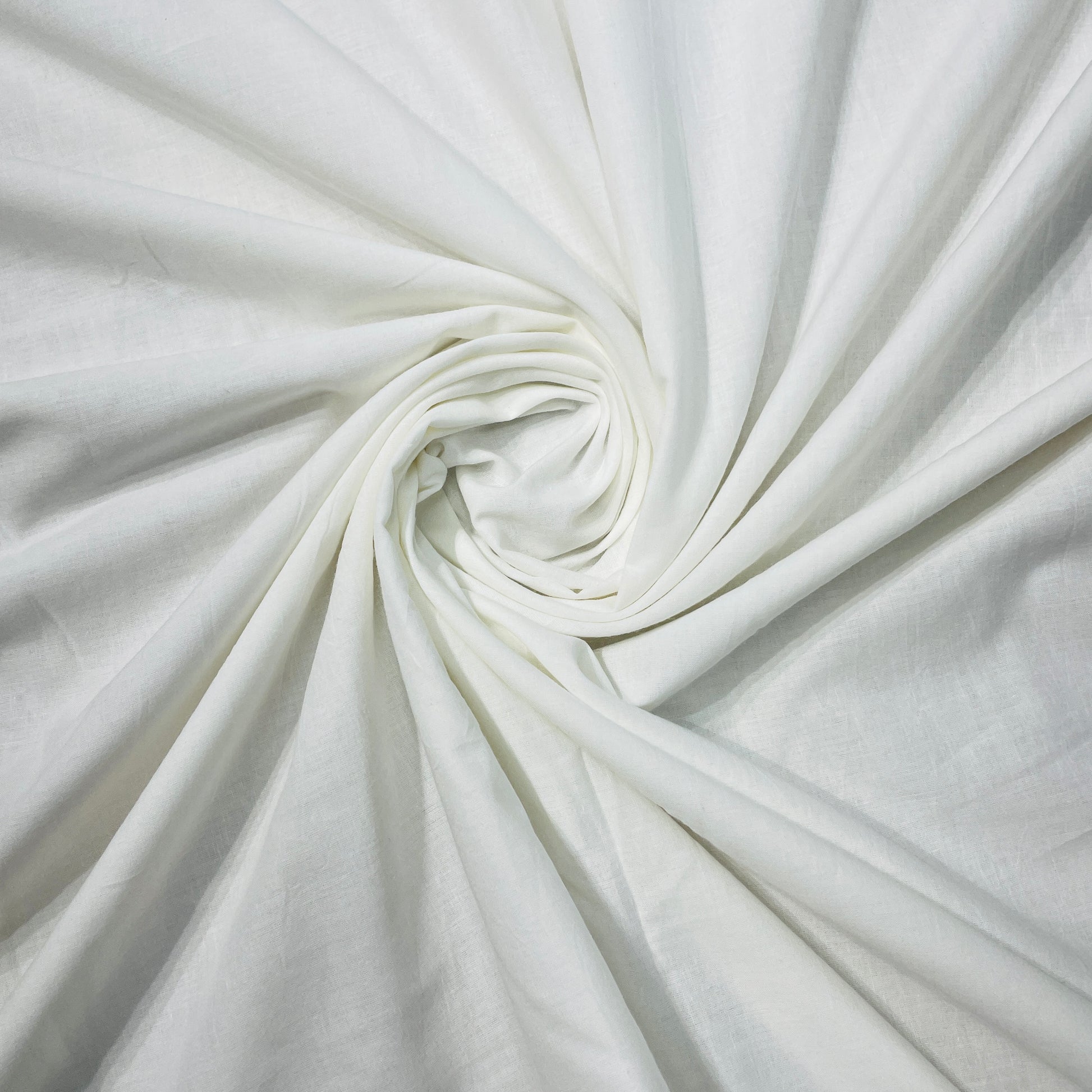 RFD White Solid Cotton Cambric Fabric - TradeUNO