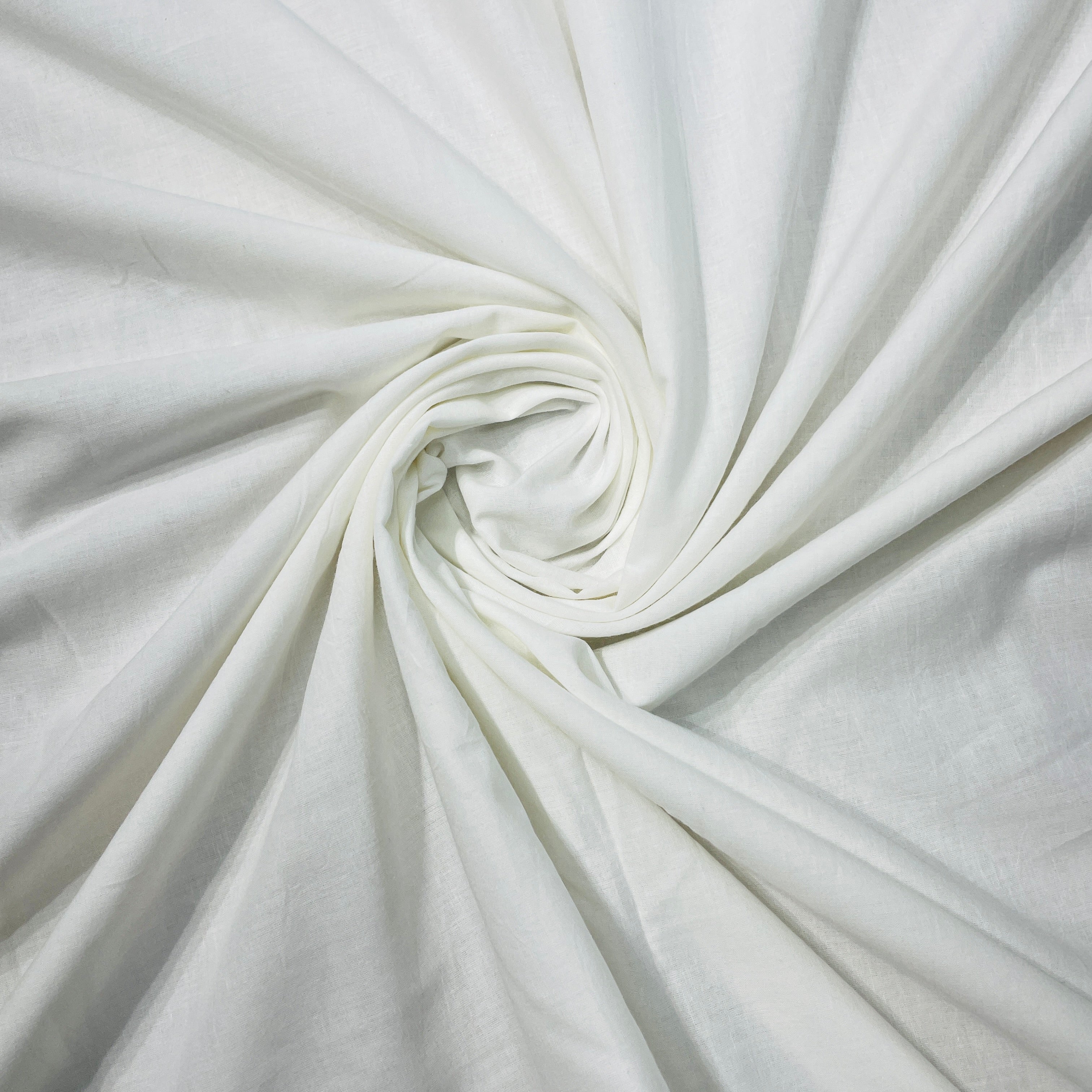 RFD White Solid Cotton Cambric Fabric - TradeUNO