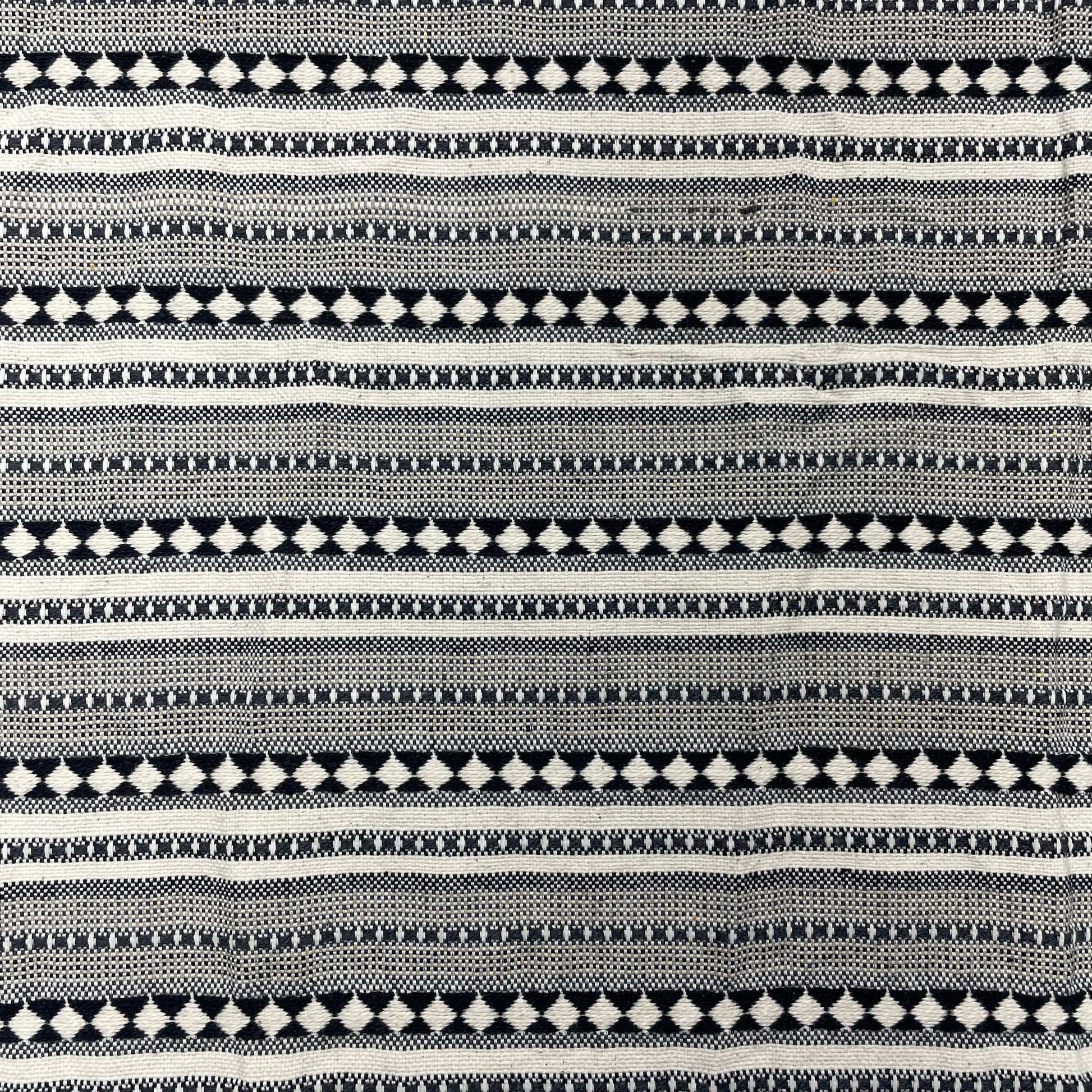 Black And White Stripes Jacquard Tapestry Fabric - TradeUNO