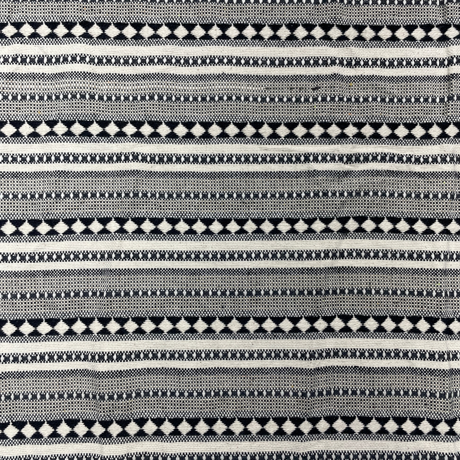 Black And White Stripes Jacquard Tapestry Fabric - TradeUNO