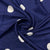 Dark Blue With White Polka Dot Crepe Fabric - TradeUNO