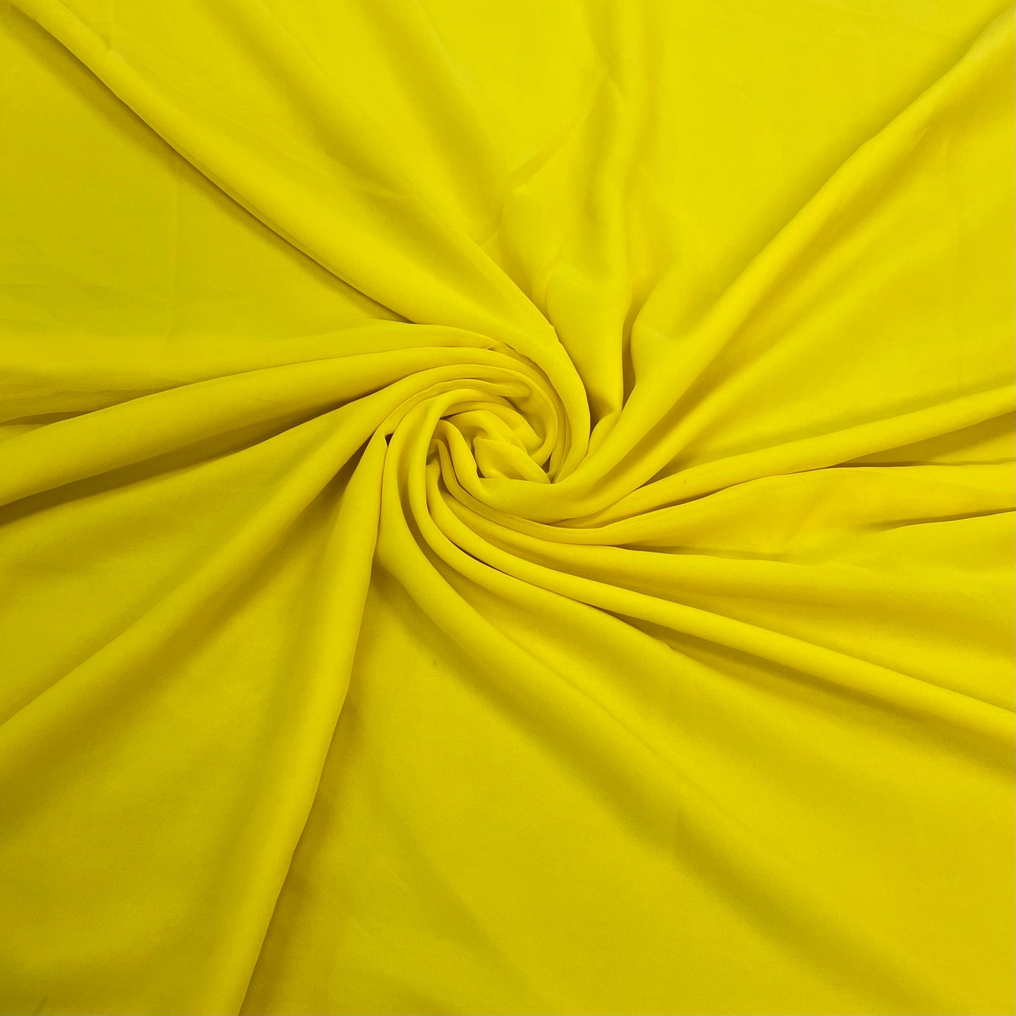 Yellow Solid Georgette Fabric - TradeUNO