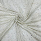 White Paisley Embroidery Sequence Dyeable Georgette Fabric - TradeUNO