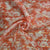 Orange With White Tie & Dye Print Embroidery Sequence Organza Fabric - TradeUNO