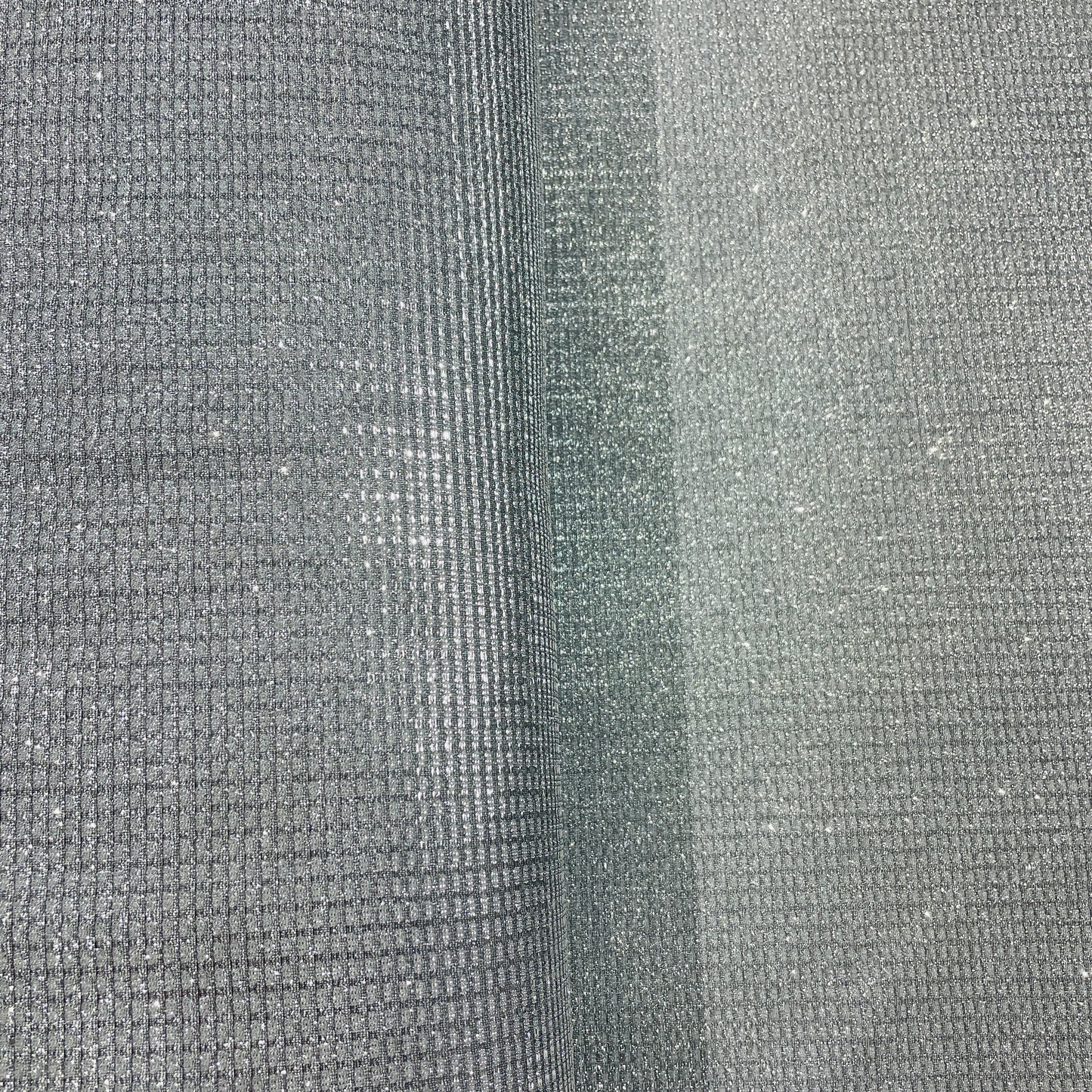 Grey Foil Print Shimmer Knitted Lycra Fabric - TradeUNO