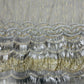 Grey with Golden Stripes Sequence Embroidery Net Lycra Fabric - TradeUNO