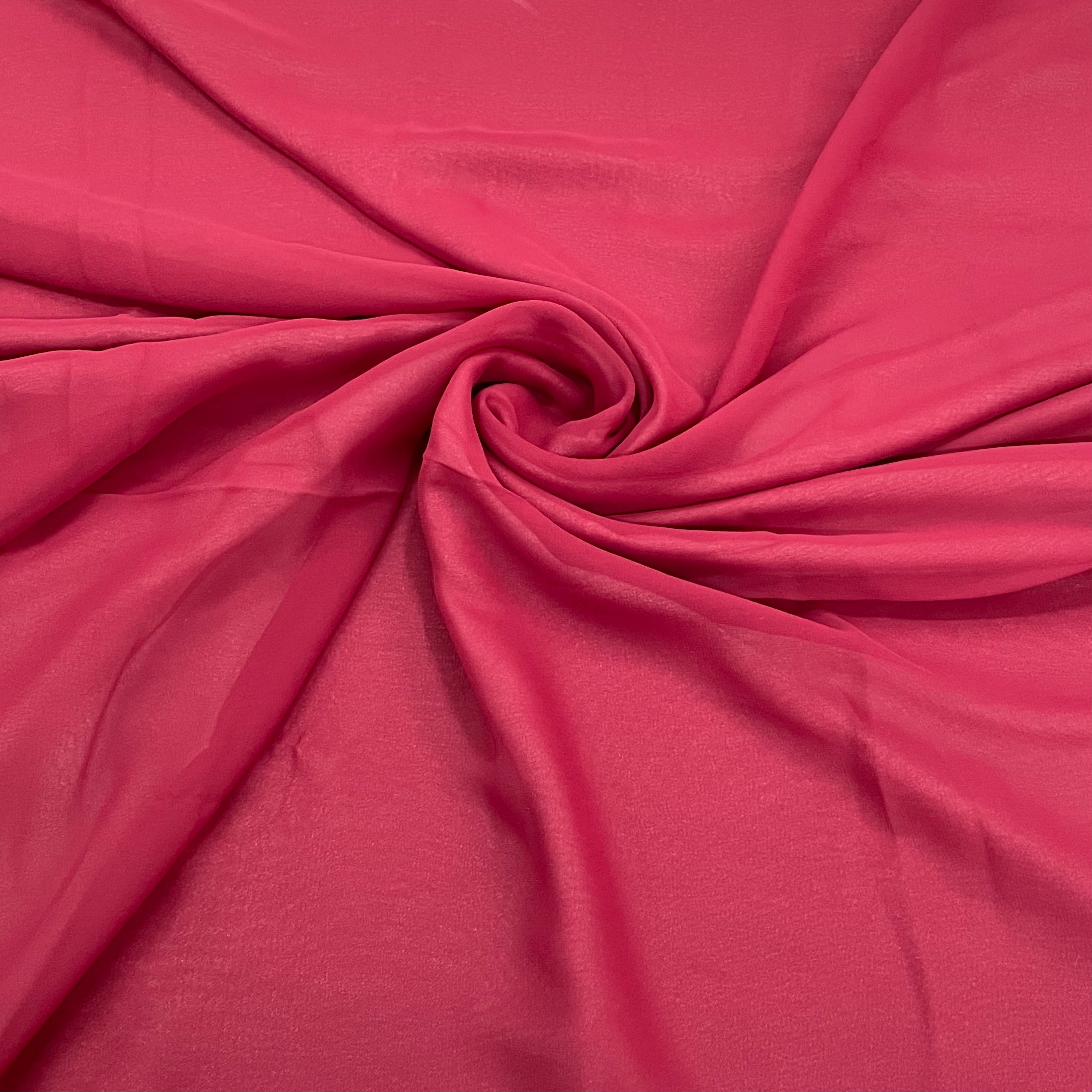 Red Maroon Solid Georgette Fabric - TradeUNO