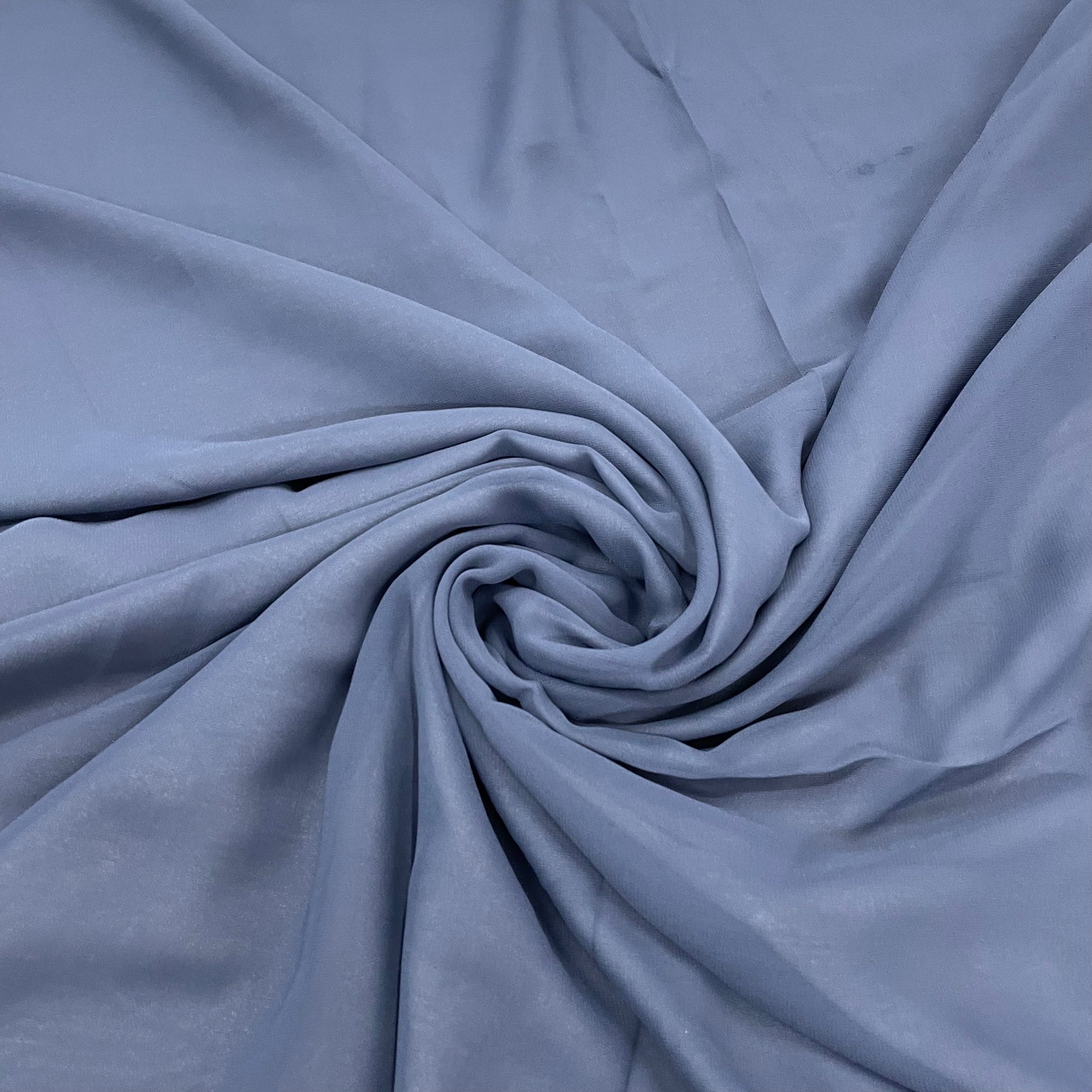 Grey Solid Georgette Fabric - TradeUNO