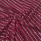 Red Maroon Check Embroidery Sequence Georgette Fabric - TradeUNO