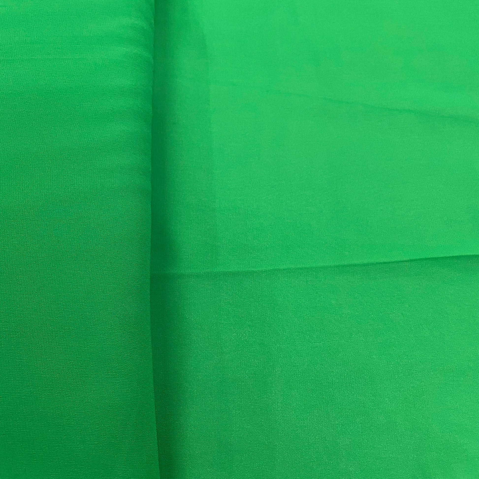 Forest Green Solid Georgette Fabric - TradeUNO
