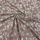 Rust Brown Leaf Embroidery Sequence Georgette Fabric - TradeUNO