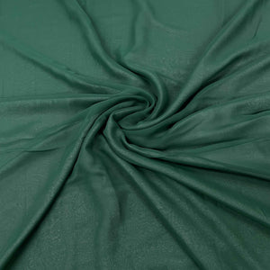 Dark Green Solid Georgette Fabric