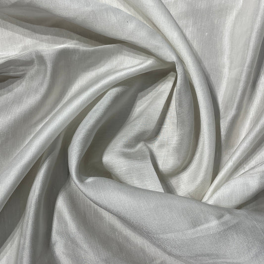 White Solid Modal Satin Dyeable Fabric