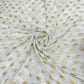 White with Golden and Silver Lurex Geometrical Georgette Jacquard Dyeable Fabric