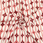 White & Red Geometrical Print Cotton Fabric - TradeUNO