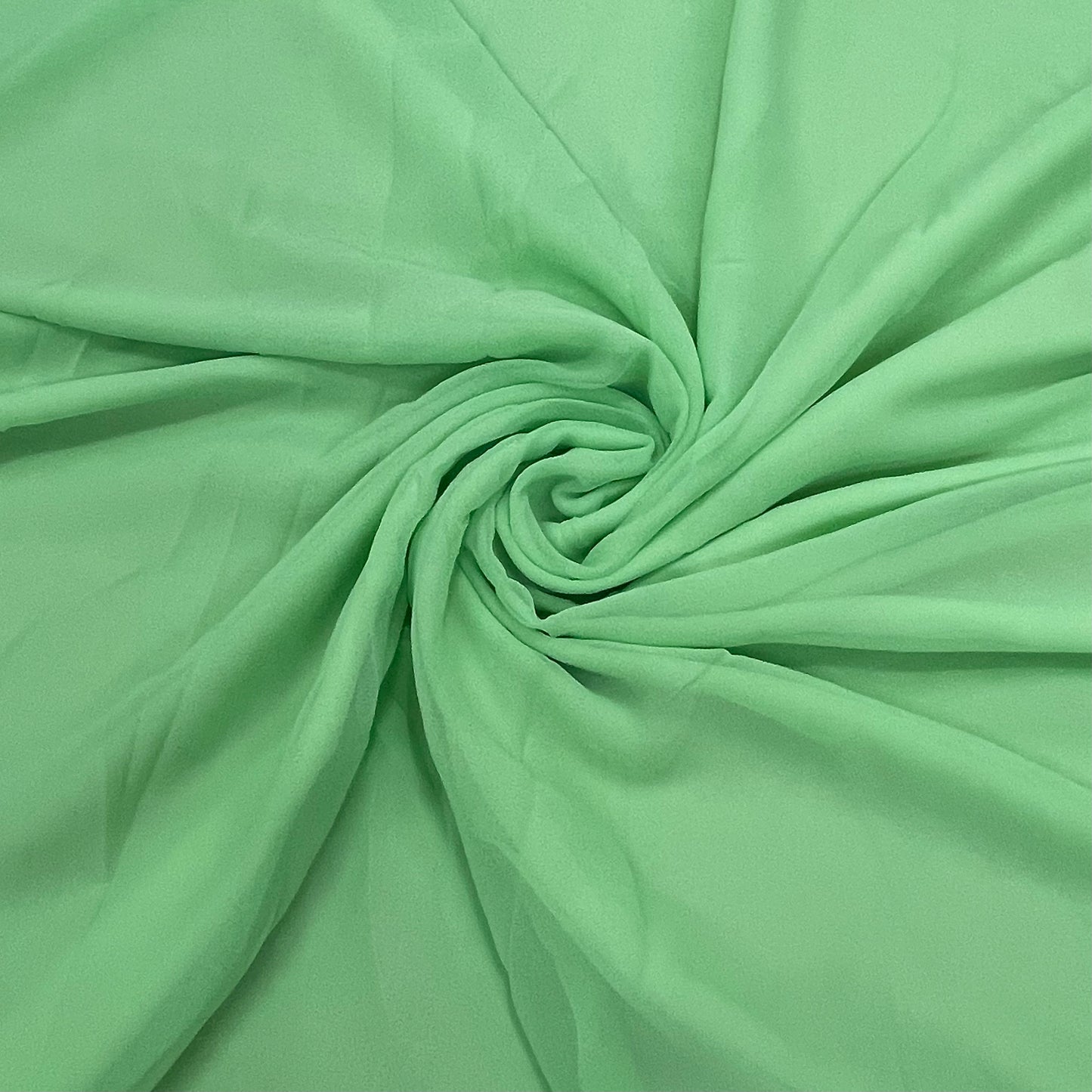Mint Green Solid Georgette Fabric - TradeUNO