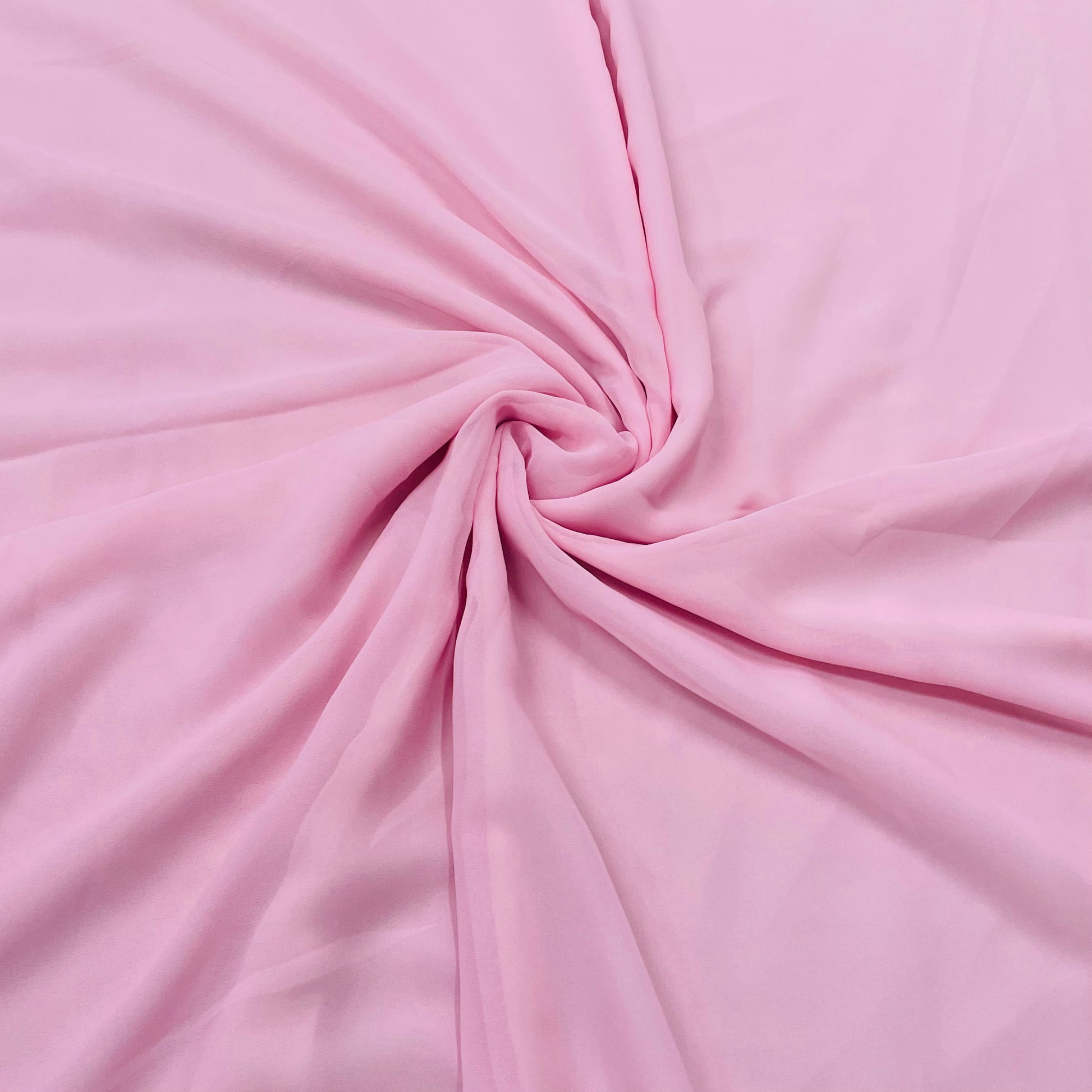 Light Pink Solid Georgette Fabric - TradeUNO