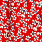 Dark Blue With Pink Floral Print Rayon Fabric - TradeUNO