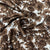 White With Brown Floral Crepe Fabric - TradeUNO