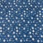 Navy Blue Floral Pleated Knitted Satin Fabric - TradeUNO