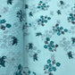 Light Blue With Blue Floral Chiffon Dobby Fabric - TradeUNO