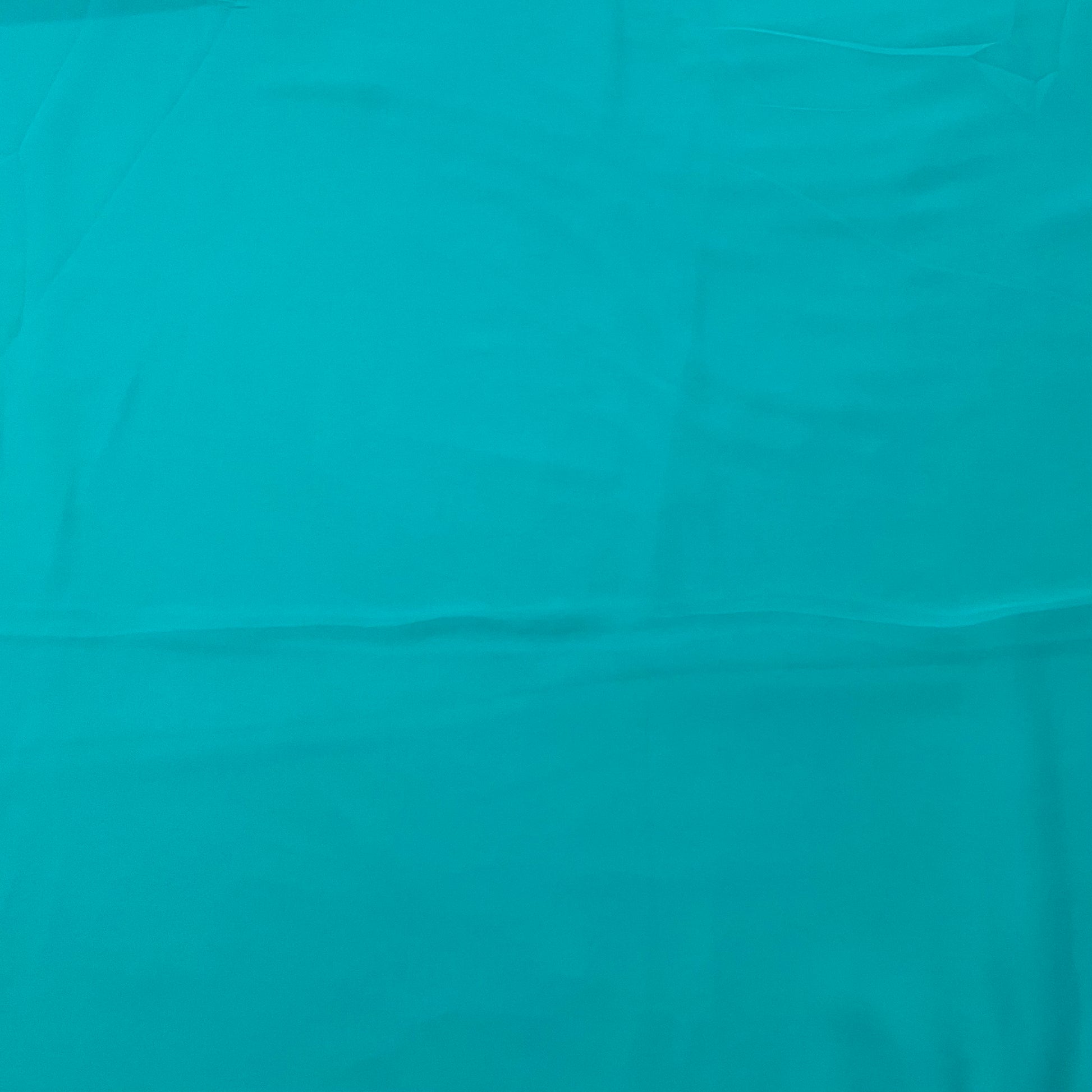 Turquoise Blue Solid Georgette Fabric - TradeUNO