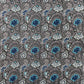 Grey With Blue Floral Print Cotton Fabric - TradeUNO