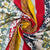 Multicolor Stirpes & Floral Print Crepe Fabric - TradeUNO