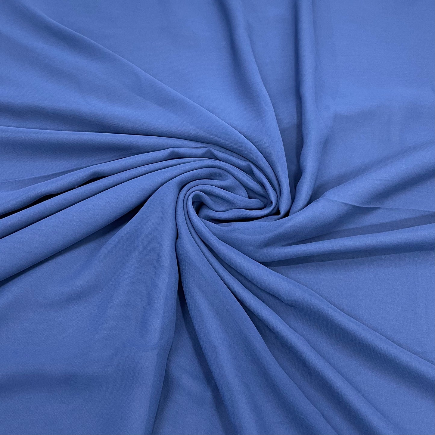 Aegean Blue Solid Geogrette Fabric