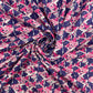 Blue With Pink Geometrical Print Cotton Fabric - TradeUNO