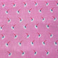 Pink Stripes Floral Pleated Knitted Satin Fabric - TradeUNO