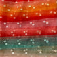 Multicolor Stripe Mirror Embroidery Organza Fabric - TradeUNO