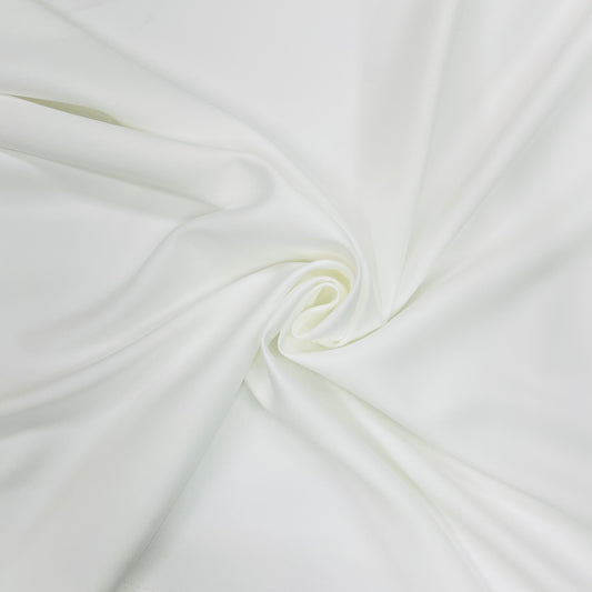 White Solid Banana Crepe Fabric