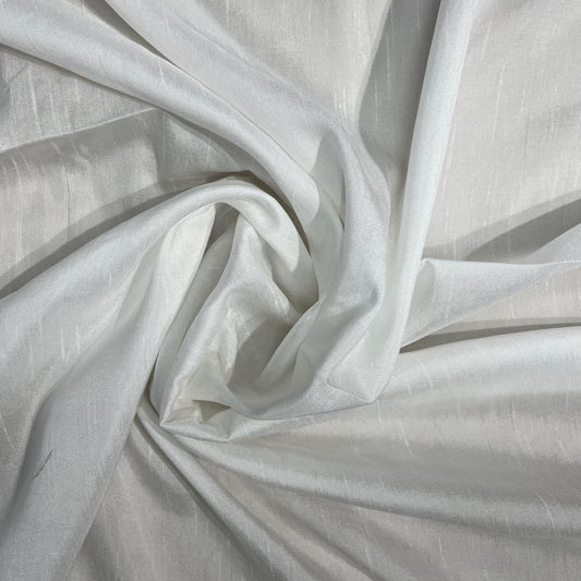 White Solid RFD Raw Silk Dyeable Fabric