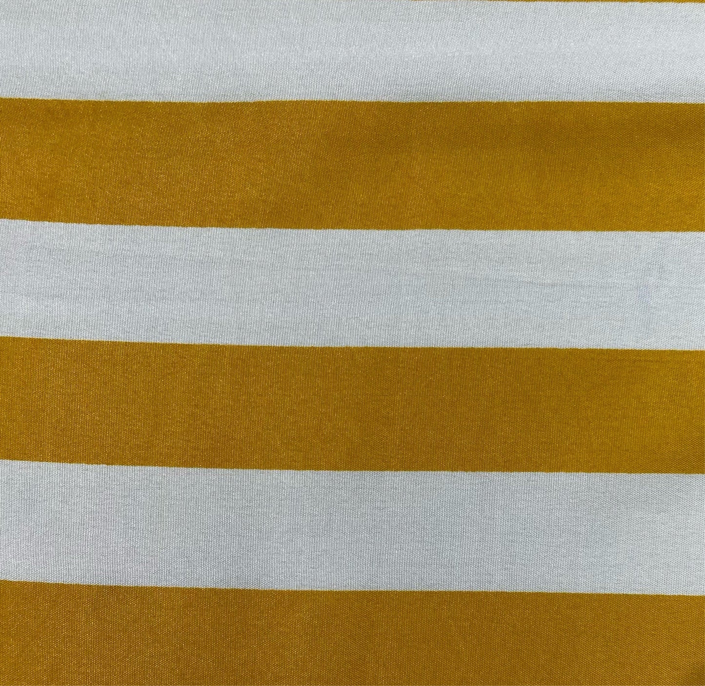 White With Yellow Stripes Crepe Fabric - TradeUNO