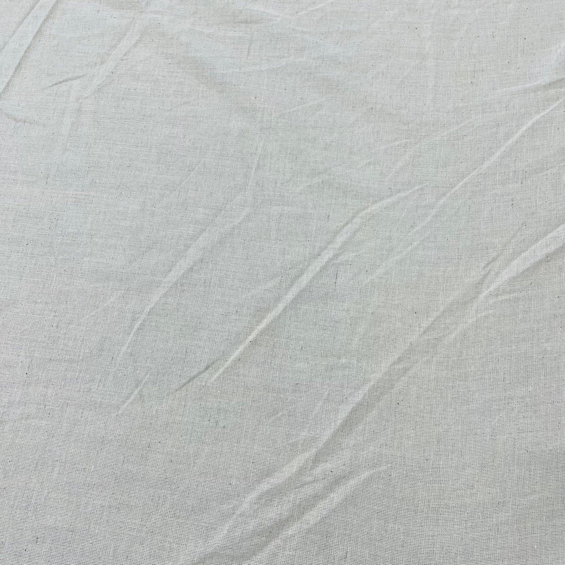Cream Solid Cotton Flex Fabric - TradeUNO