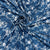 Navy Blue Floral Pleated Knitted Satin Fabric - TradeUNO
