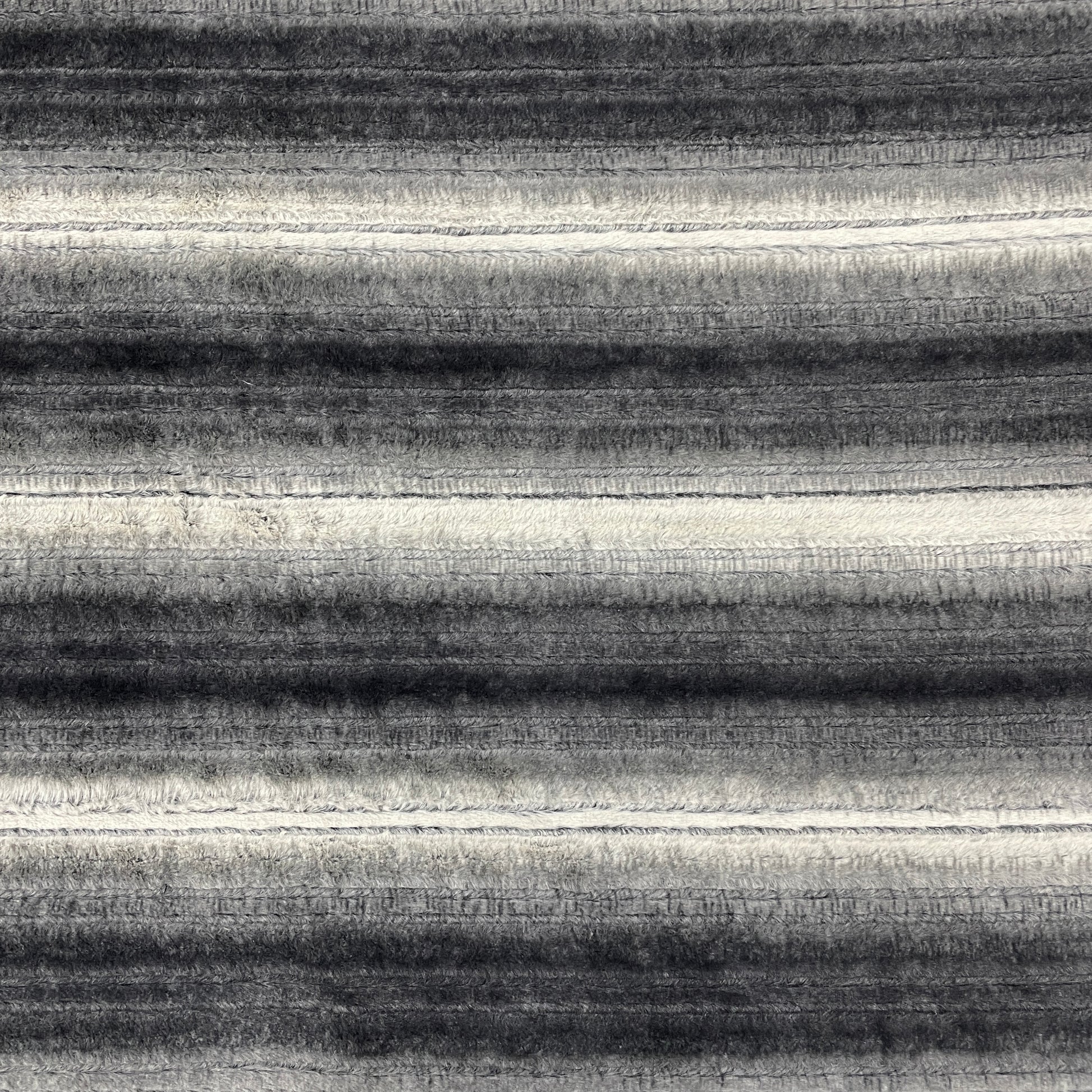 Black White Fur Knitted Pile Fabric - TradeUNO