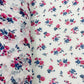White With Pink Blue Floral Chiffon Dobby Fabric - TradeUNO