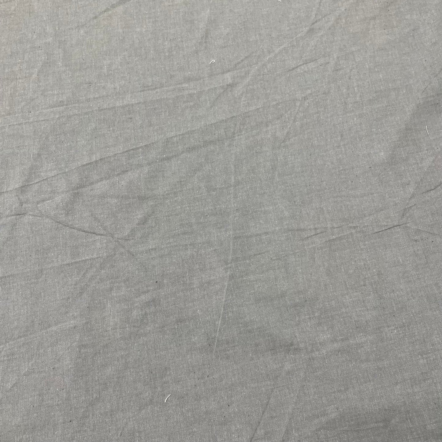 Grey Solid Chambray Cotton Fabric ,60 in - TradeUNO