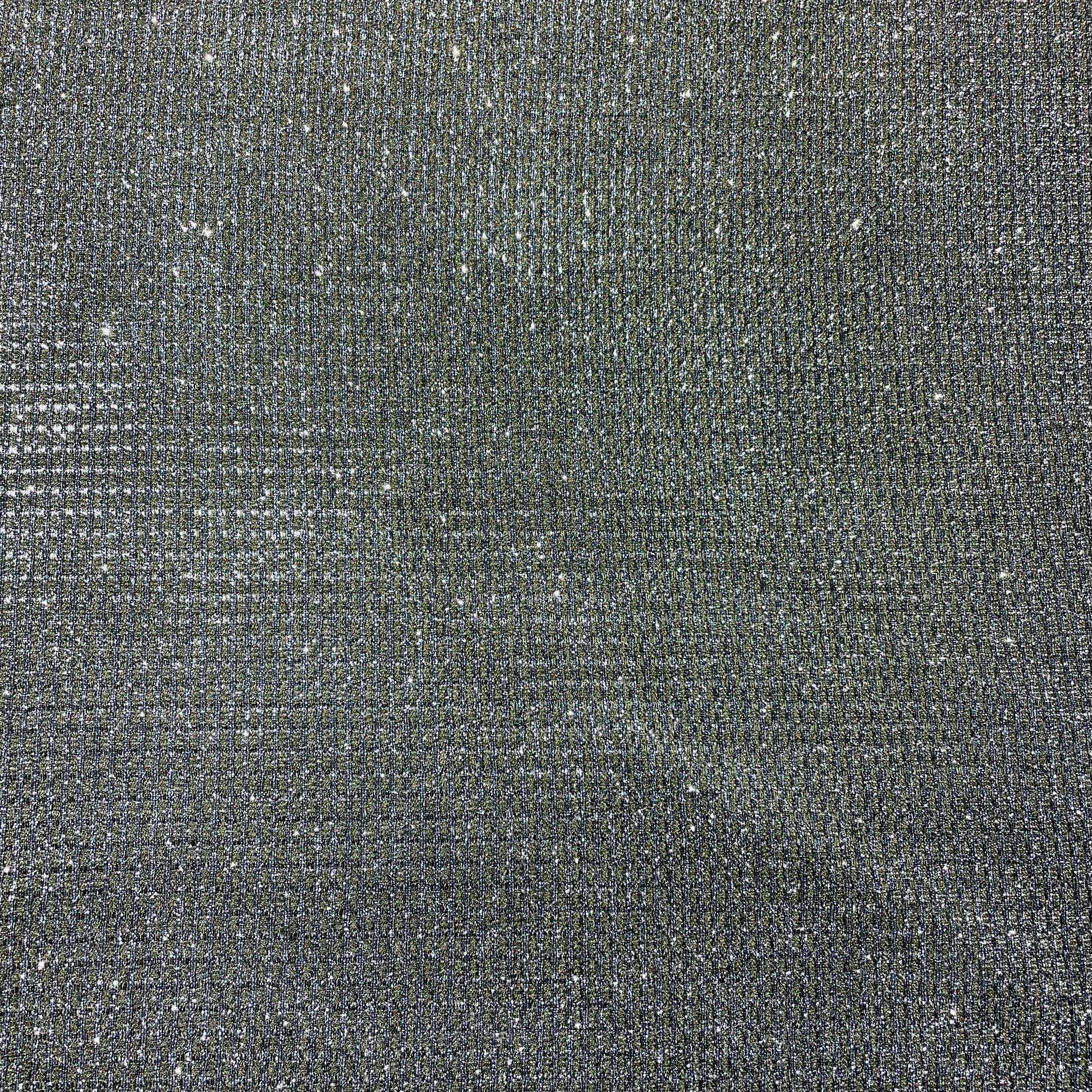 Golden Foil Print Shimmer Knitted Lycra Fabric - TradeUNO