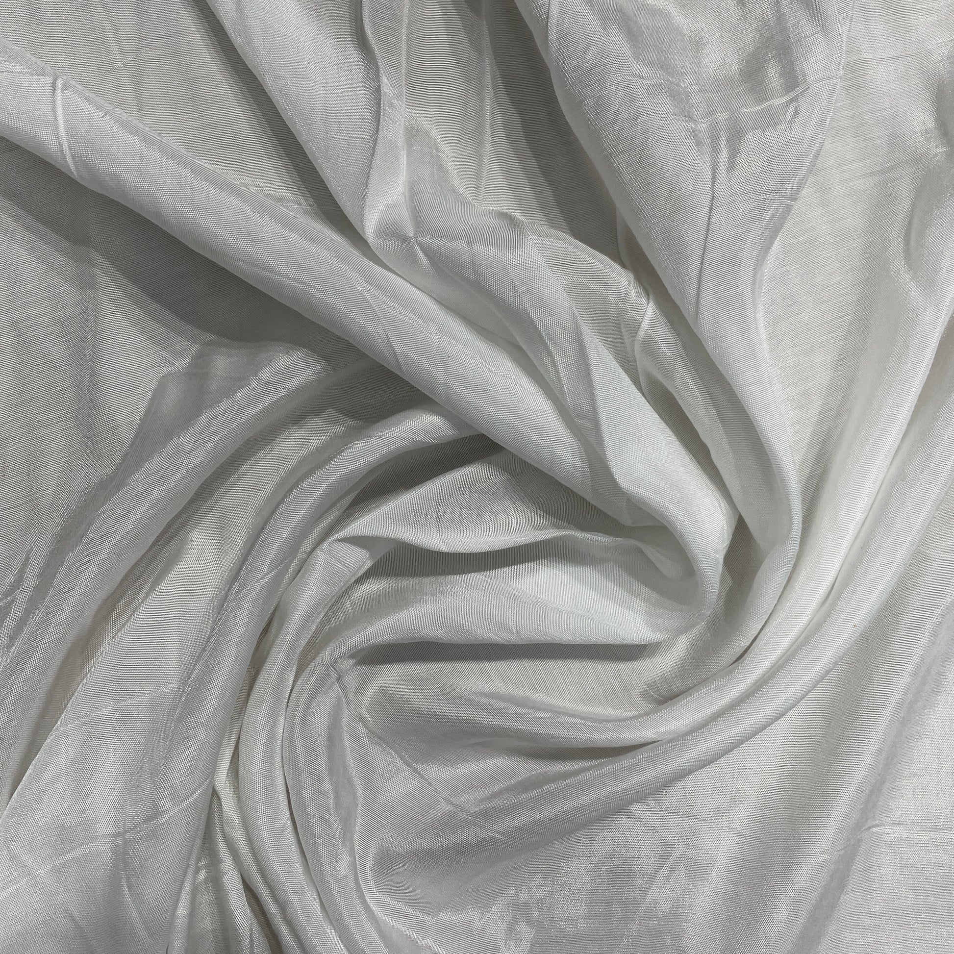 White Solid Gold Line Santoon Rfd Dyeable Fabric - TradeUNO
