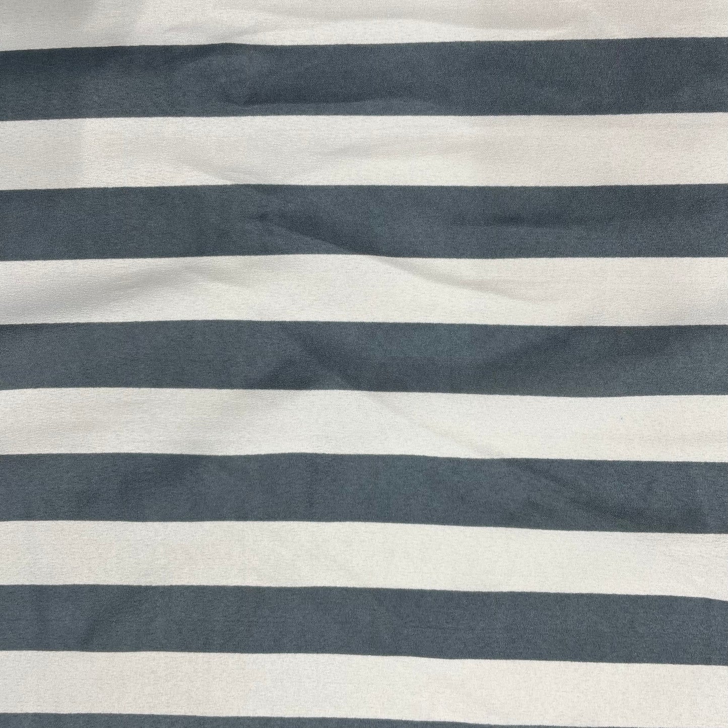 White With Grey Stripes Crepe Fabric - TradeUNO