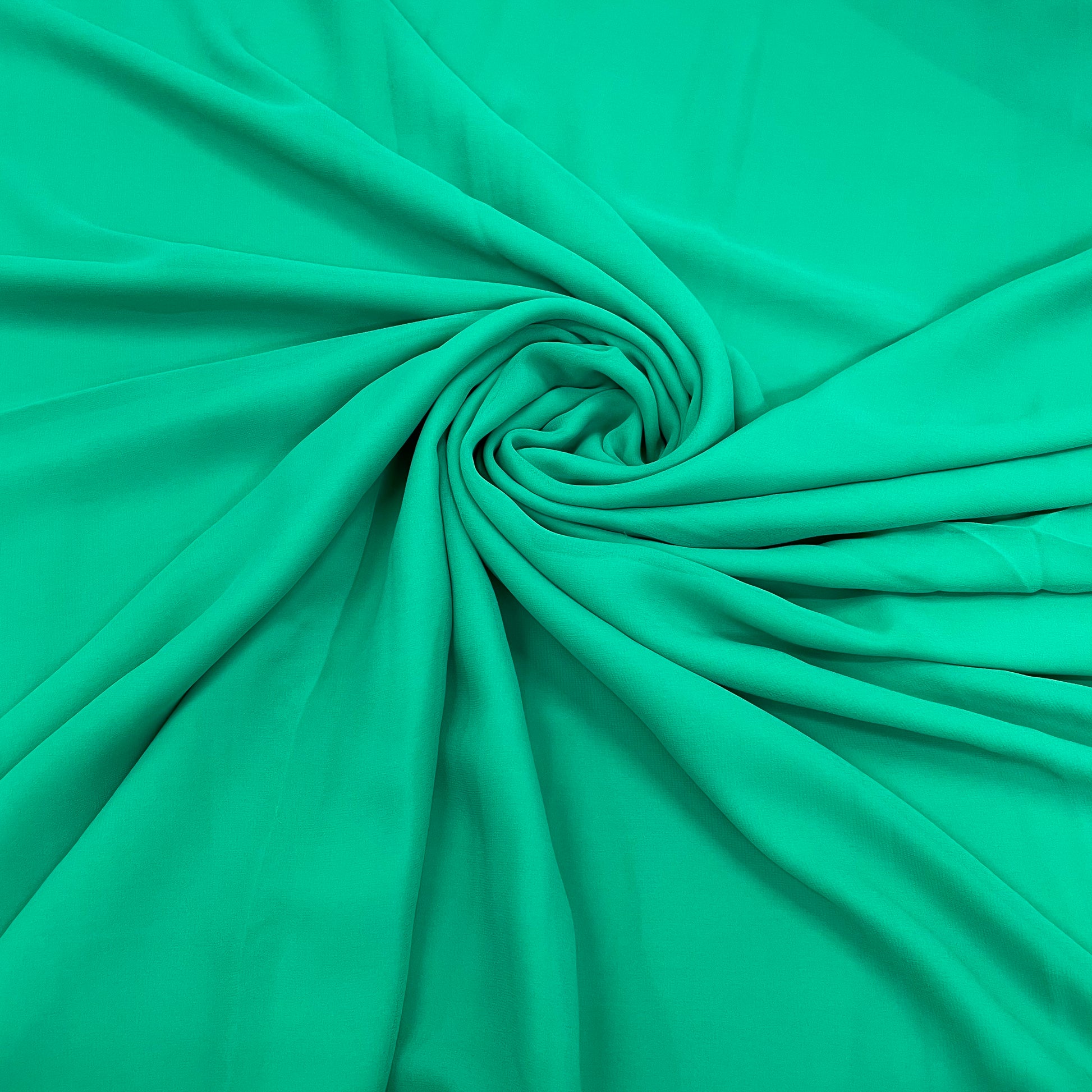 Parrot Green Solid Georgette Fabric - TradeUNO