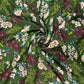 Green With White Floral Print Rayon Fabric - TradeUNO