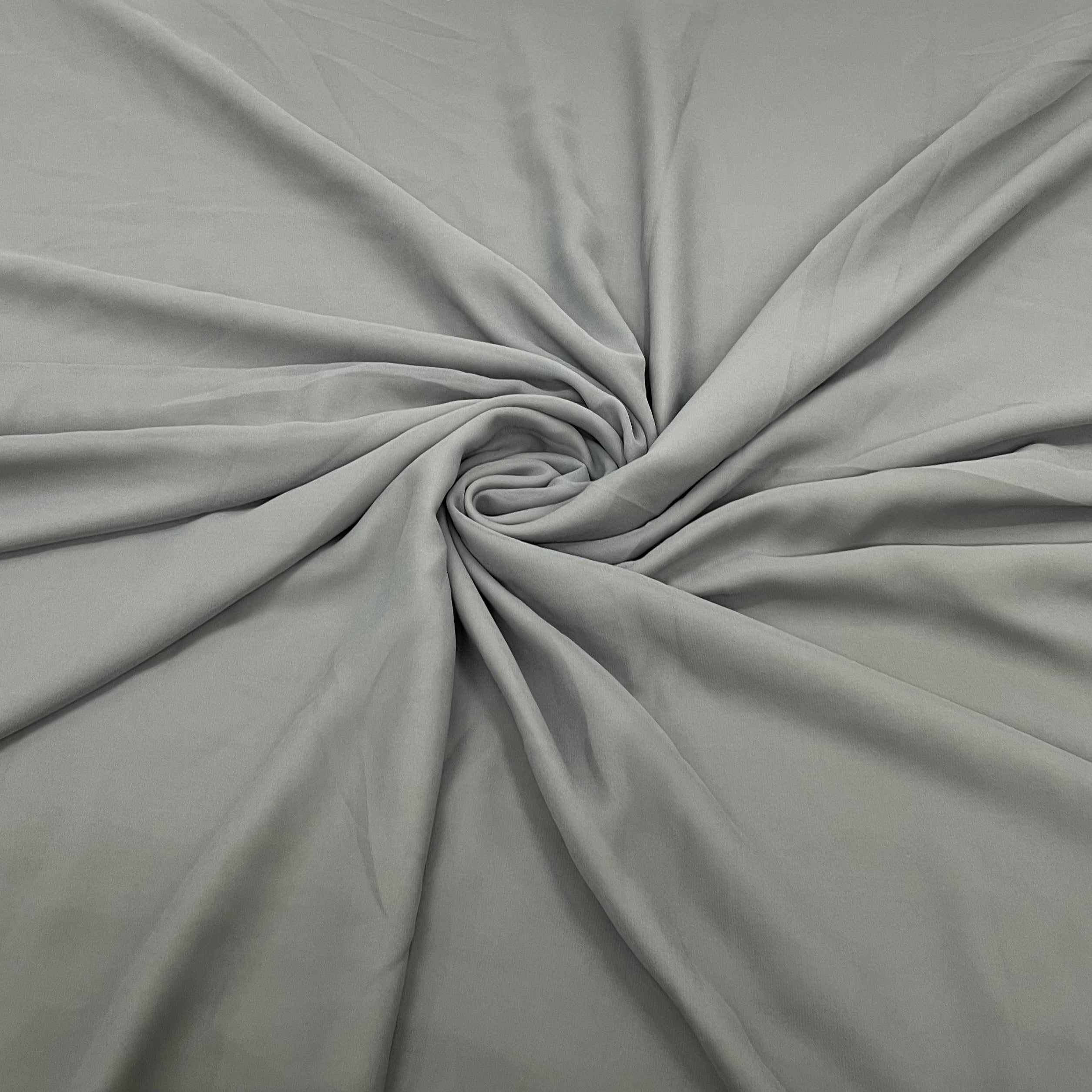 Dark Grey Solid Georgette Fabric - TradeUNO